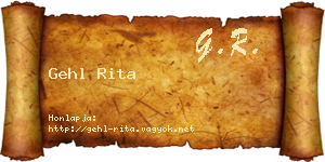 Gehl Rita névjegykártya